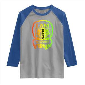 I Am Black History Raglan Shirt Dope African American Men TS02 Sport Gray Royal Print Your Wear