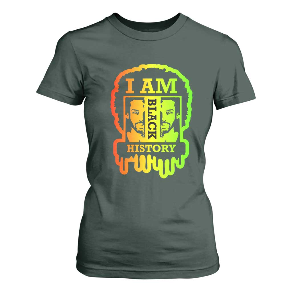 I Am Black History T Shirt For Women Dope African American Men TS02 Dark Forest Green Print Your Wear