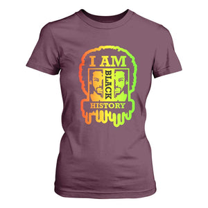 I Am Black History T Shirt For Women Dope African American Men TS02 Maroon Print Your Wear