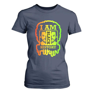 I Am Black History T Shirt For Women Dope African American Men TS02 Navy Print Your Wear