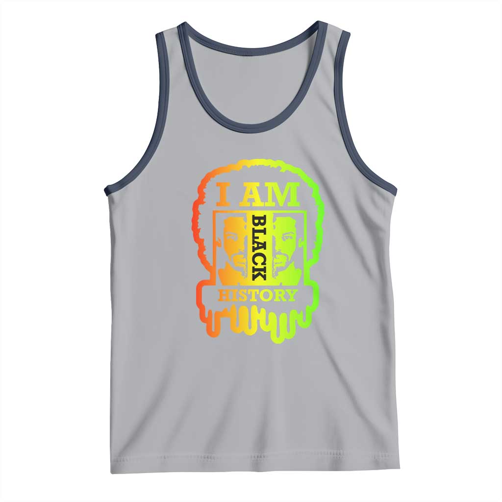 I Am Black History Tank Top Dope African American Men TS02 Athletic Heather Navy Print Your Wear