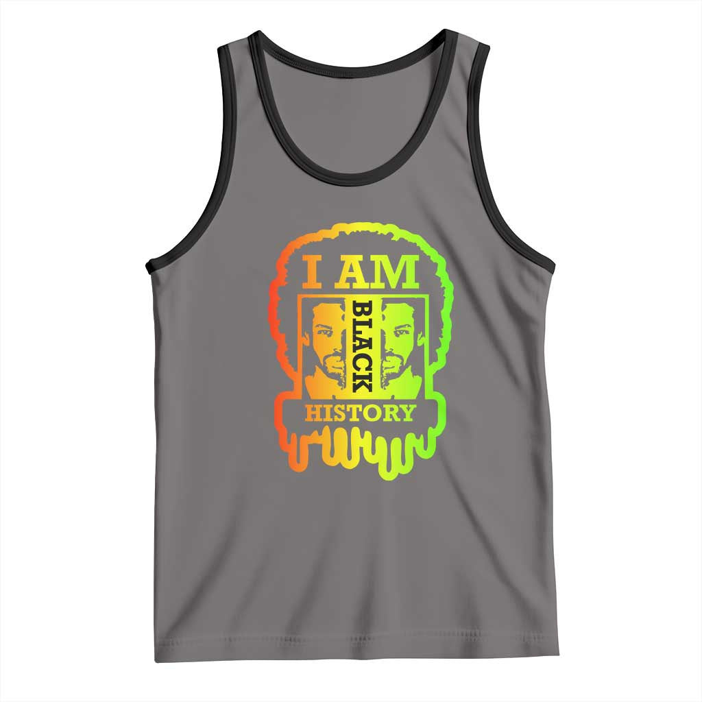 I Am Black History Tank Top Dope African American Men TS02 Deep Heather Black Print Your Wear