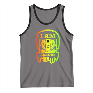 I Am Black History Tank Top Dope African American Men TS02 Deep Heather Black Print Your Wear