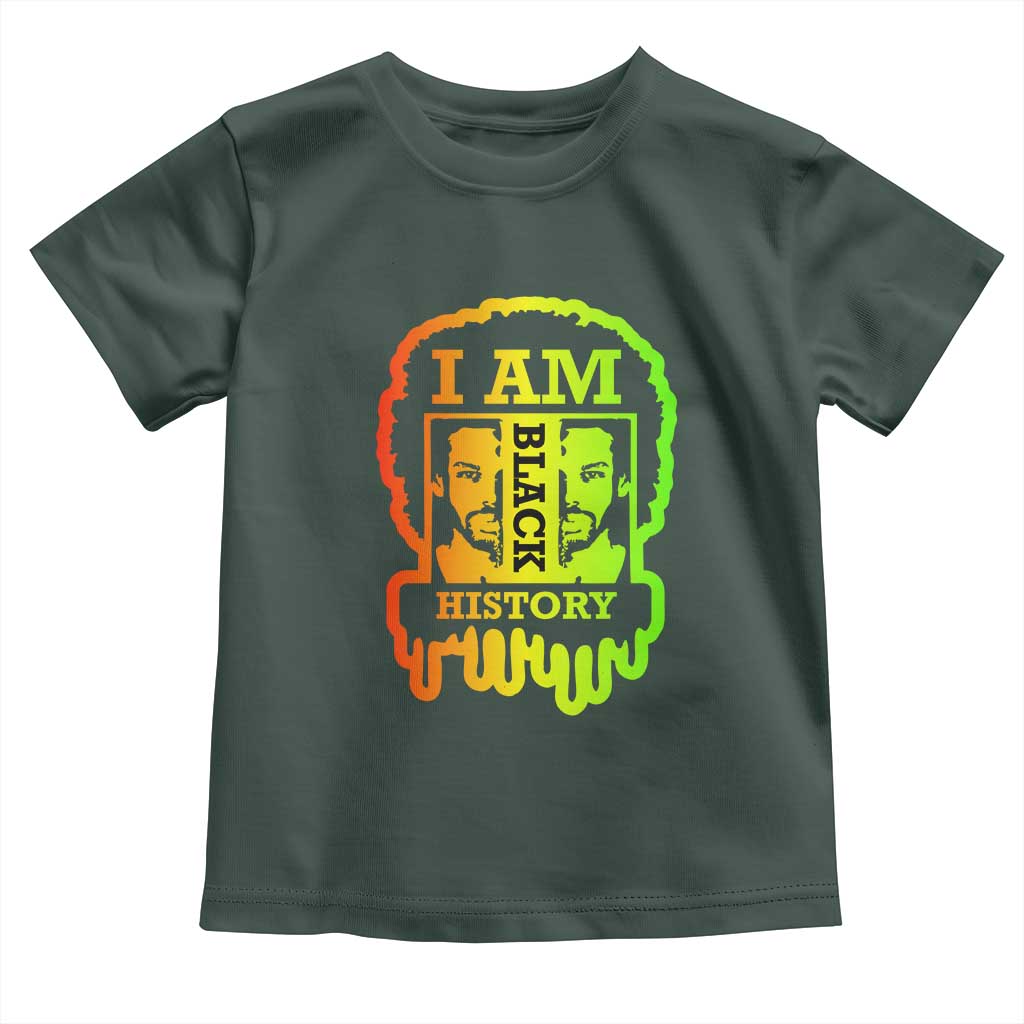 I Am Black History Toddler T Shirt Dope African American Men TS02 Dark Forest Green Print Your Wear