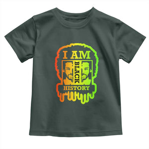 I Am Black History Toddler T Shirt Dope African American Men TS02 Dark Forest Green Print Your Wear
