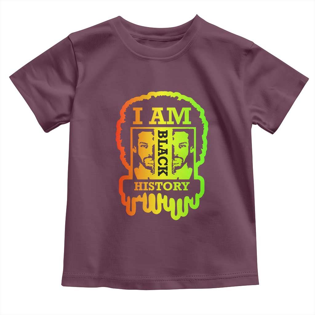 I Am Black History Toddler T Shirt Dope African American Men TS02 Maroon Print Your Wear