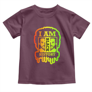 I Am Black History Toddler T Shirt Dope African American Men TS02 Maroon Print Your Wear