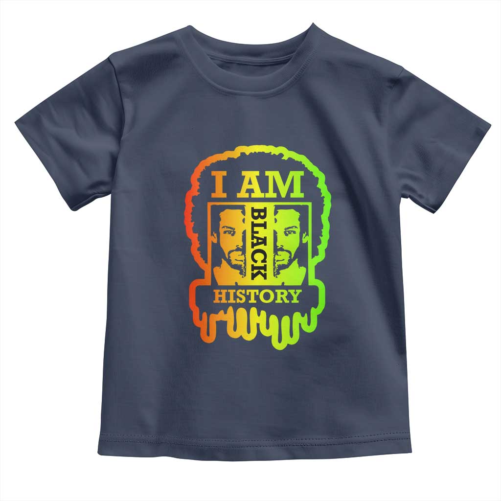 I Am Black History Toddler T Shirt Dope African American Men TS02 Navy Print Your Wear