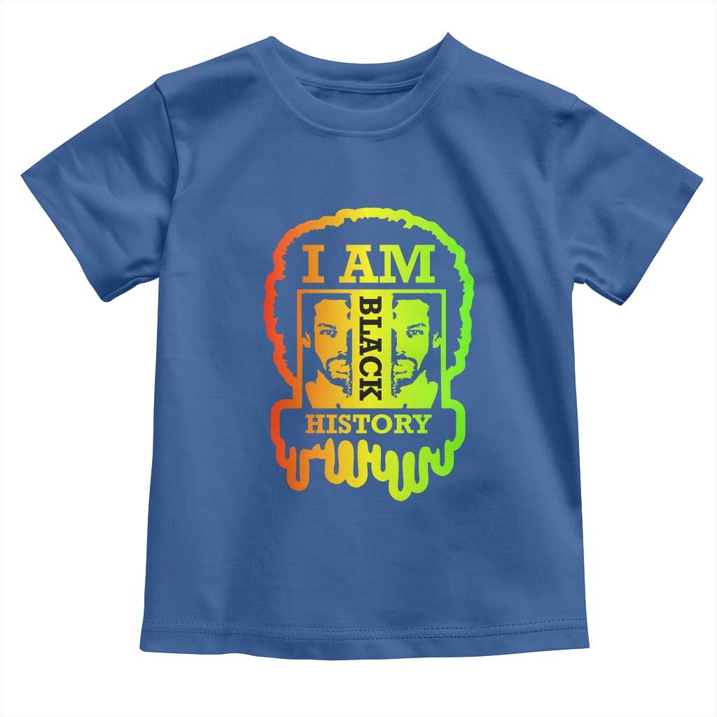I Am Black History Toddler T Shirt Dope African American Men TS02 Royal Blue Print Your Wear