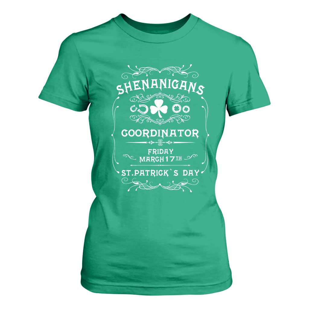 Funny St Patricks Day T Shirt For Women Shenanigans Coordinator TS02 Irish Green Print Your Wear