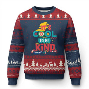 Pink Shirt Day Ugly Christmas Sweater It's Cool To Be Kind Anti Bullying Choose Kindness TS02 Navy Red Print Your Wear