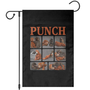 Cute Baby Monkey Punch with Plush Toy Graphic Garden Flag TS02 Black Print Your Wear