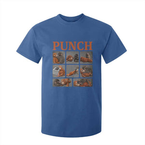 Cute Baby Monkey Punch with Plush Toy Graphic T Shirt For Kid TS02 Royal Blue Print Your Wear