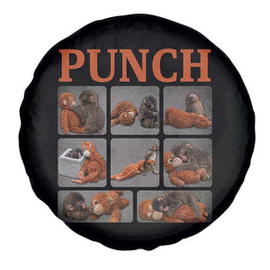 Cute Baby Monkey Punch with Plush Toy Graphic Spare Tire Cover TS02 Print Your Wear