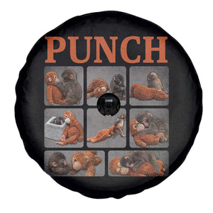 Cute Baby Monkey Punch with Plush Toy Graphic Spare Tire Cover TS02 Print Your Wear