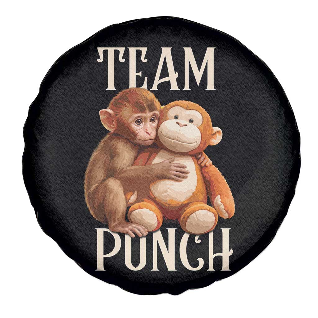 Team Punch Cute Baby Monkey Hugging Plush Toy Graphic Spare Tire Cover TS02 Print Your Wear