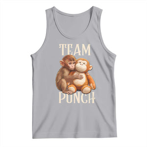 Team Punch Cute Baby Monkey Hugging Plush Toy Graphic Tank Top TS02 Athletic Heather Print Your Wear