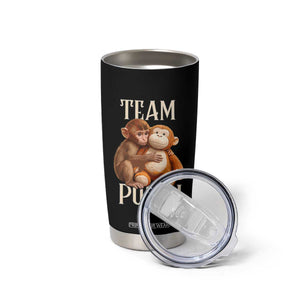 Team Punch Cute Baby Monkey Hugging Plush Toy Graphic Tumbler Cup TS02 Print Your Wear