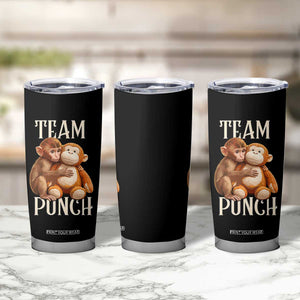Team Punch Cute Baby Monkey Hugging Plush Toy Graphic Tumbler Cup TS02 Print Your Wear