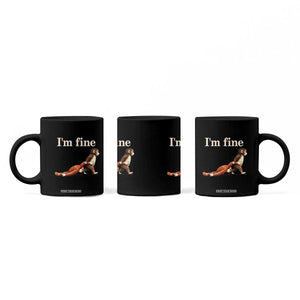 I’m Fine Funny Monkey Meme Coffee Mug Viral Punch Baby Monkey Relatable Cute Gift TS02 Print Your Wear