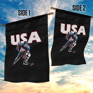 USA Ice Hockey Player Patriotic Graphic Garden Flag Red White and Blue American Sports Fan TS02 Print Your Wear