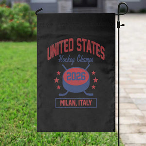 United States Hockey Champs 2026 Milan Italy Garden Flag Patriotic USA Gold Medal Winter Games Fan TS02 Print Your Wear