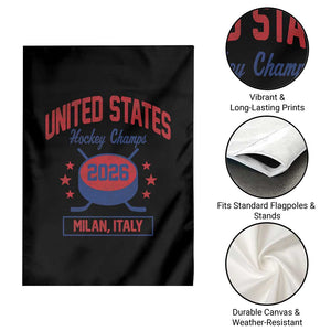 United States Hockey Champs 2026 Milan Italy Garden Flag Patriotic USA Gold Medal Winter Games Fan TS02 Print Your Wear