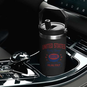 United States Hockey Champs 2026 Milan Italy Flip Straw Tumbler Patriotic USA Gold Medal Winter Games Fan TS02 Print Your Wear