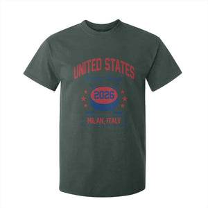 United States Hockey Champs 2026 Milan Italy T Shirt For Kid Patriotic USA Gold Medal Winter Games Fan TS02 Dark Forest Green Print Your Wear