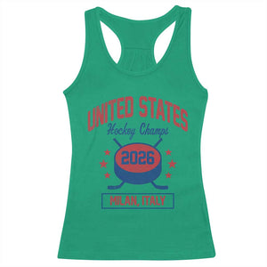 United States Hockey Champs 2026 Milan Italy Racerback Tank Top Patriotic USA Gold Medal Winter Games Fan TS02 Irish Green Print Your Wear