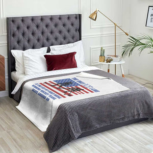 USA Gold Medal Hockey Patriotic American Flag Throw Blanket The Only Ice I Like Champions TS02 Print Your Wear