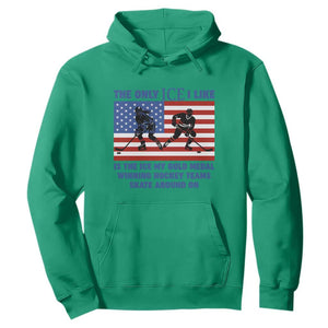 USA Gold Medal Hockey Patriotic American Flag Hoodie The Only Ice I Like Champions TS02 Irish Green Print Your Wear