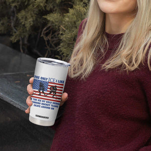 USA Gold Medal Hockey Patriotic American Flag Tumbler Cup The Only Ice I Like Champions TS02 Print Your Wear