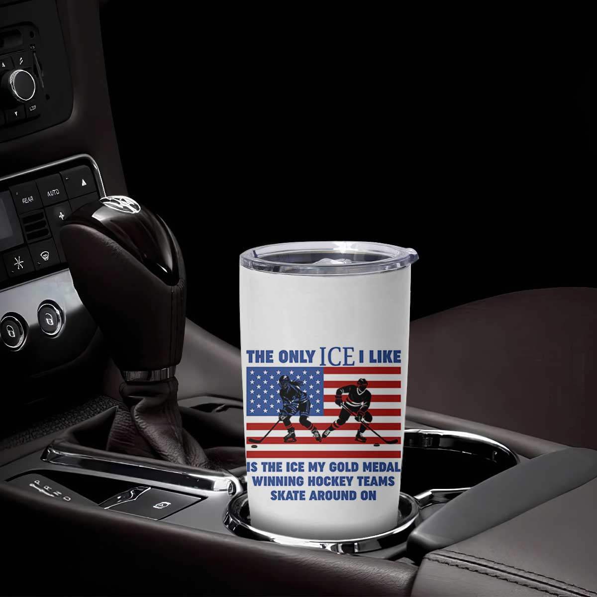 USA Gold Medal Hockey Patriotic American Flag Tumbler Cup The Only Ice I Like Champions TS02 Print Your Wear