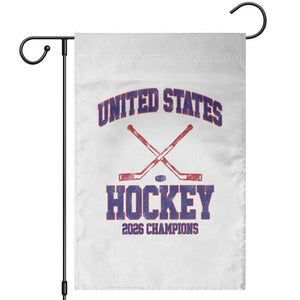 United States Hockey 2026 Champions Garden Flag Patriotic USA Ice Hockey Victory Fan TS02 White Print Your Wear