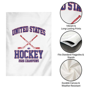 United States Hockey 2026 Champions Garden Flag Patriotic USA Ice Hockey Victory Fan TS02 Print Your Wear