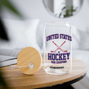 United States Hockey 2026 Champions Glass Can Patriotic USA Ice Hockey Victory Fan TS02 Print Your Wear