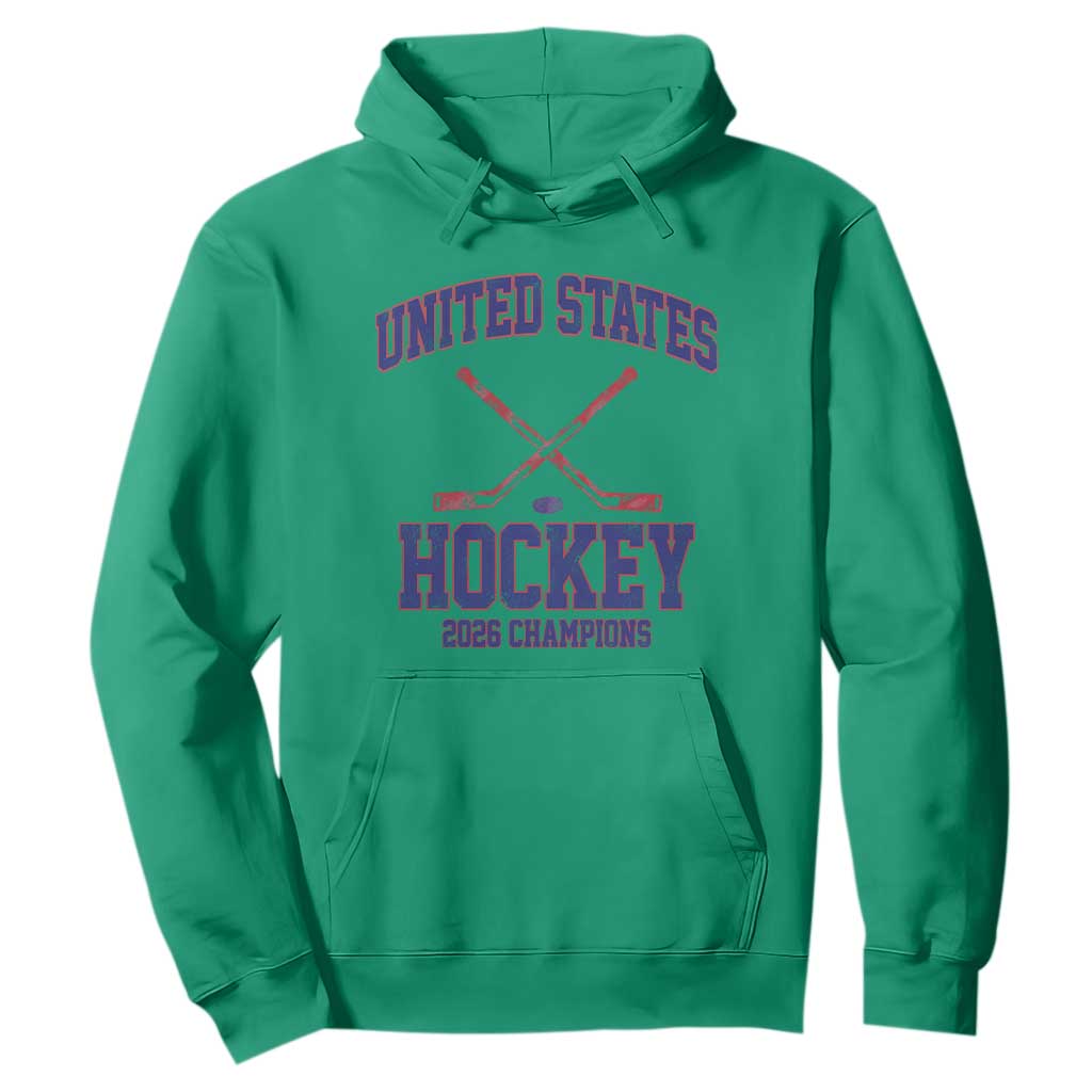 United States Hockey 2026 Champions Hoodie Patriotic USA Ice Hockey Victory Fan TS02 Irish Green Print Your Wear