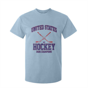 United States Hockey 2026 Champions T Shirt For Kid Patriotic USA Ice Hockey Victory Fan TS02 Light Blue Print Your Wear