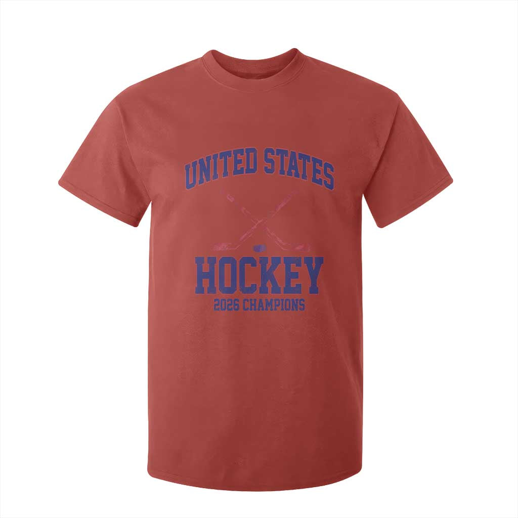 United States Hockey 2026 Champions T Shirt For Kid Patriotic USA Ice Hockey Victory Fan TS02 Print Your Wear