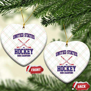 United States Hockey 2026 Champions Ceramic Ornament Patriotic USA Ice Hockey Victory Fan TS02 Print Your Wear