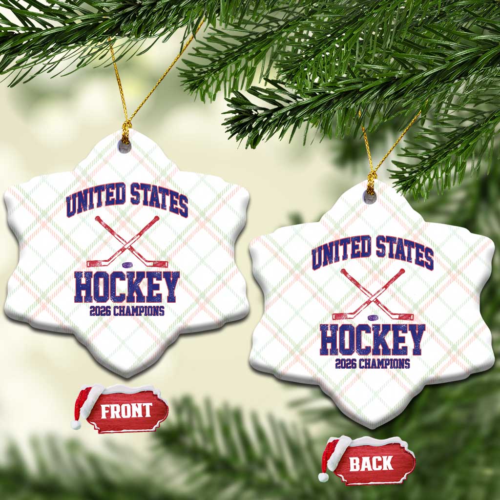 United States Hockey 2026 Champions Ceramic Ornament Patriotic USA Ice Hockey Victory Fan TS02 Print Your Wear