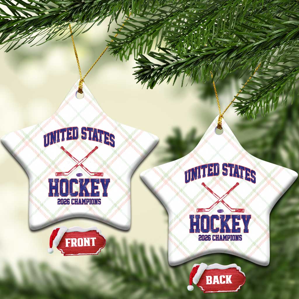 United States Hockey 2026 Champions Ceramic Ornament Patriotic USA Ice Hockey Victory Fan TS02 Print Your Wear