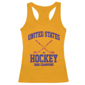 United States Hockey 2026 Champions Racerback Tank Top Patriotic USA Ice Hockey Victory Fan TS02 Gold Print Your Wear