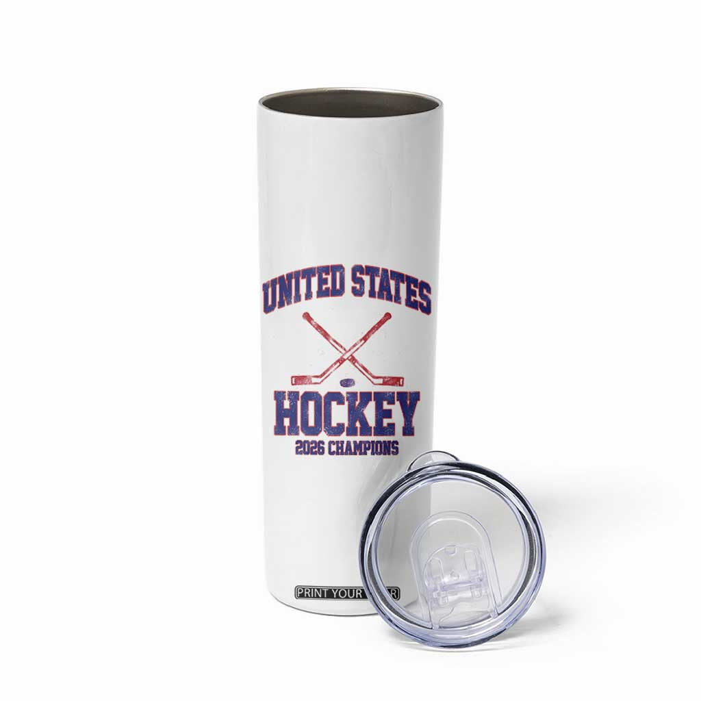 United States Hockey 2026 Champions Skinny Tumbler Patriotic USA Ice Hockey Victory Fan TS02 Print Your Wear