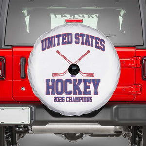 United States Hockey 2026 Champions Spare Tire Cover Patriotic USA Ice Hockey Victory Fan TS02 White Print Your Wear