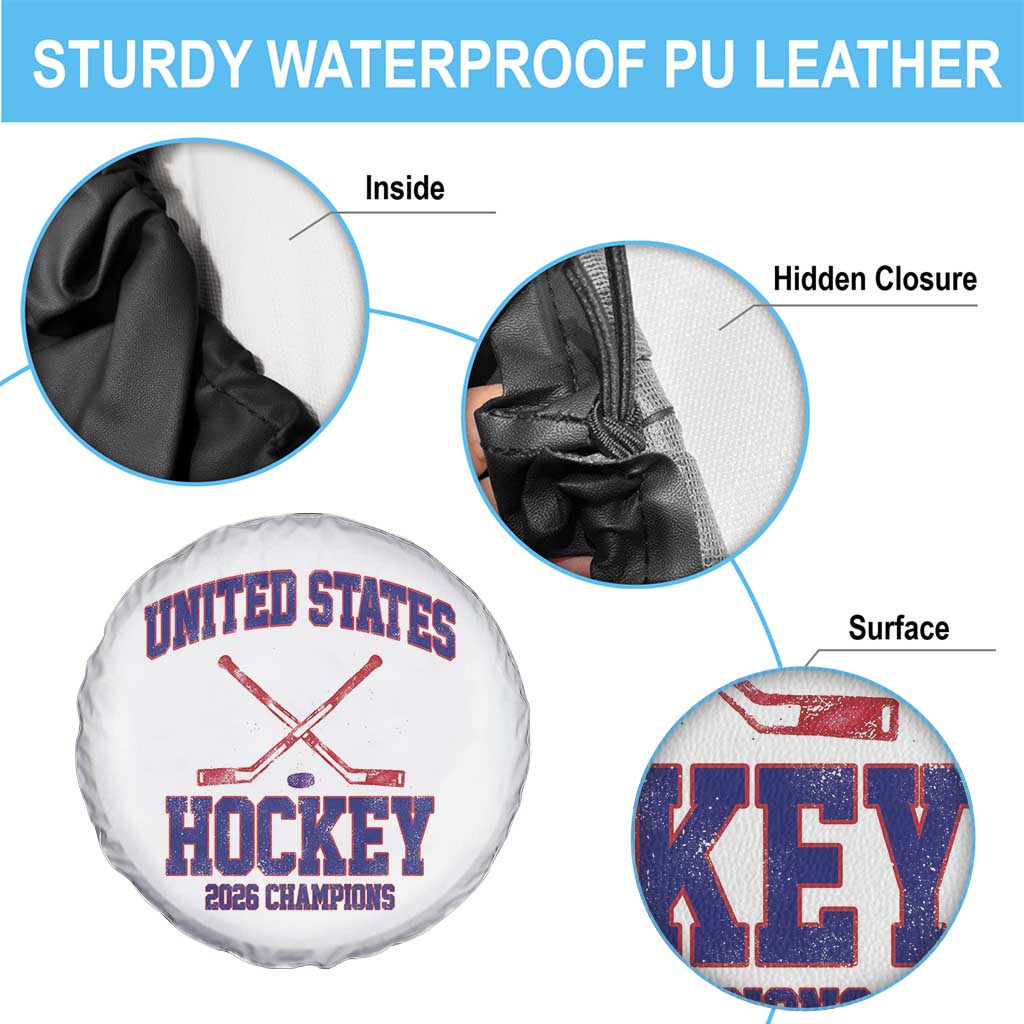 United States Hockey 2026 Champions Spare Tire Cover Patriotic USA Ice Hockey Victory Fan TS02 Print Your Wear