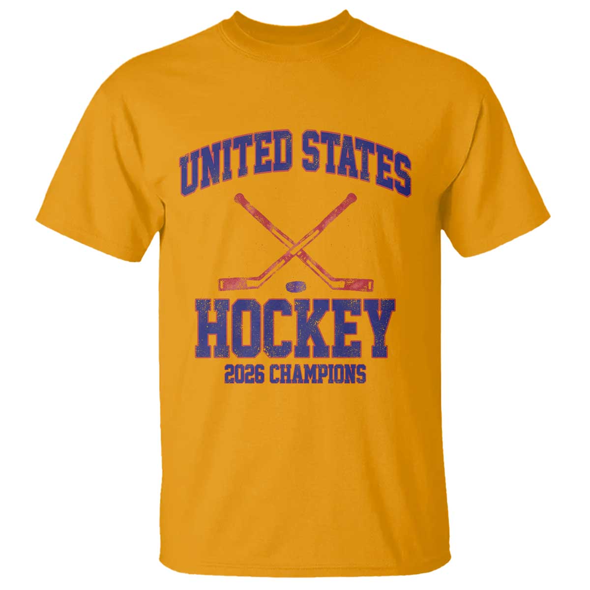 United States Hockey 2026 Champions T Shirt Patriotic USA Ice Hockey Victory Fan TS02 Gold Print Your Wear