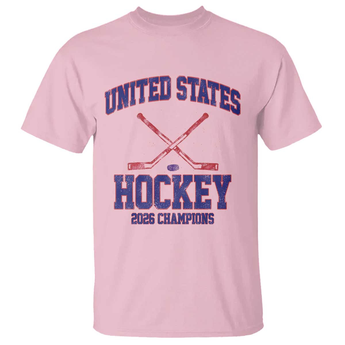 United States Hockey 2026 Champions T Shirt Patriotic USA Ice Hockey Victory Fan TS02 Light Pink Print Your Wear