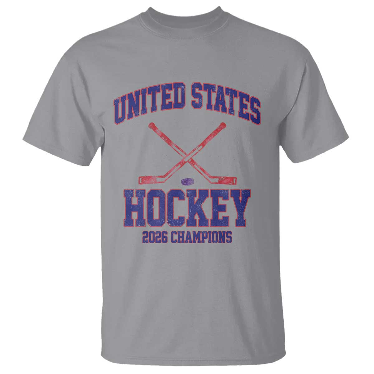 United States Hockey 2026 Champions T Shirt Patriotic USA Ice Hockey Victory Fan TS02 Sport Gray Print Your Wear